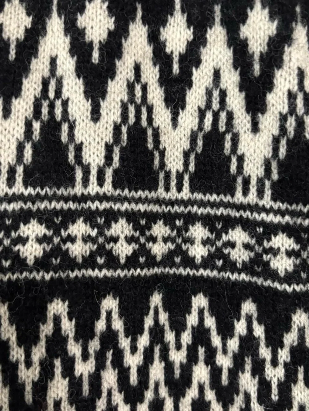 Lauren Ralph Lauren Fair Isle Knit Peplum Hem Lambswool Blend Cardigan Sweater - Picture 7 of 7